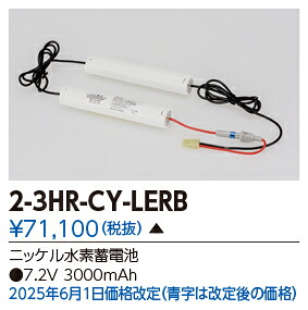 東芝ライテック 2-3HR-CY-LERB  (23HRCYLERB）取りつくろう用蓄電池  （受注生み出すこと品）