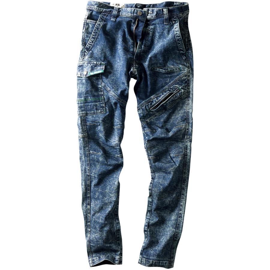 寅壱 デニムカーゴパンツ 8920-219 メンズ 作業ズボン ブルゾン 作業服 TORAICHI 作業用品 オールシーズン対応 作業服 通年 ストレッチ カジュアルパンツ 作業パンツ