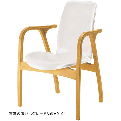 天童木工 T-5039NA-ST 女性議長 張地評点V ナラ (ST色) 【受注生み出すことの悧巧約１か月～】【代引対象外】