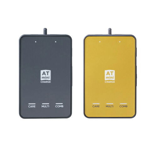 伊藤超短波 ATmini CHARGE コンディショニング機器 ダークグレー イエローゴールド|テルショップ・ジャパン店