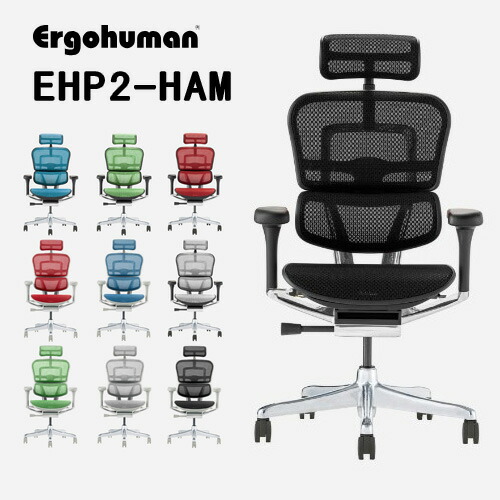 Ergohuman EHP2-HAM -エルゴヒューマンプロ2ご機嫌手合い- Ergohuman PRO2 High Type BK frame GY frame 関調度品 事務室女性議長 ゲーミングチェア