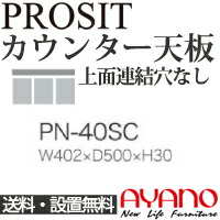 【関東送料無料】綾野製作所 / ユニット式食器棚 PROSIT プロージット / カウンター天板 奥深 上面連結穴なし / PN-40SC【代引き不可】 12,870円