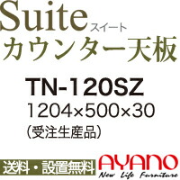 【関東送料無料】綾野製作所 / ユニット式食器棚 Suite スイート CONNRCT コネクト STELLA ステラ LUXIA ラクシア / シームレス1枚天板 奥深 / TN-120SZ【代引き不可】【納期6週間】