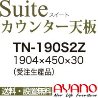 【関東送料無料】綾野製作所 / ユニット式食器棚 Suite スイート CONNRCT コネクト LUXIA ラクシア / シームレス1枚天板 奥浅 / TN-190S2Z【代引き不可】【納期6週間】