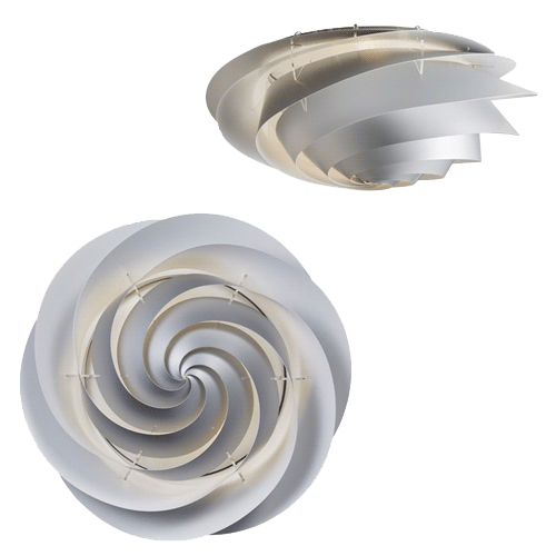 Le Klint レ Clint Ceiling Light Swirl Swirl Ceiling Ceiling Silver Kc1320msv