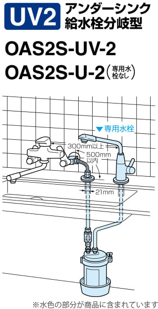 キッツマイクロフィルター OAS2S-U-1 アンダーシンク流し台下分岐型 専用水栓なし 浄水器 全品送料0円