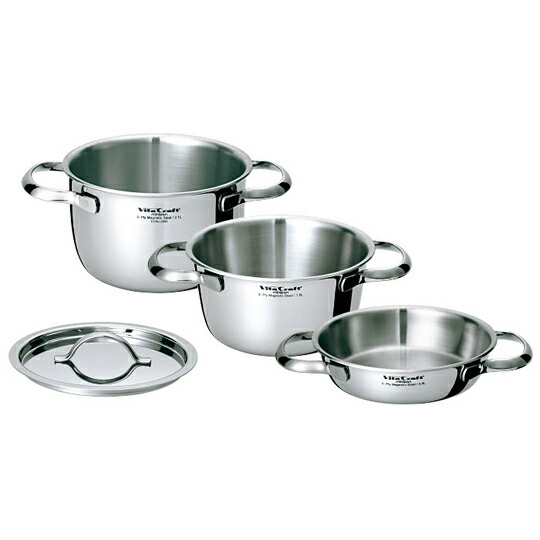 楽天市場】ビタクラフト ミニパンセット ( 両手鍋 0.8L / 1.5L / 2.1L