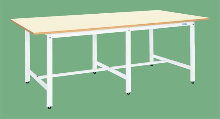 【個人宅配送不可】サカエ SAKAE / 大型作業台（パールホワイト）　ＫＫＭ－２４１２Ｗ【代金引換・配送時間指定不可】【サカエの大型商品は車上渡しです】 90,291円