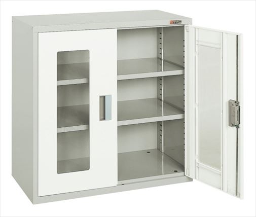 【個人宅配送不可】サカエ SAKAE / 工具管理ユニットＫＵ型（透明塩ビ窓両開き扉タイプ）　ＫＵ－９３ＢＡＧＹ【代金引換・配送時間指定不可】【サカエの大型商品は車上渡しです】