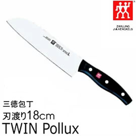 [4/20限定 最大100%ポイントバック] 三徳包丁 刃渡り:18cm ツインポルックス/TWIN Pollux 肉・野菜・魚・果物 ナイフ・万能・文化包丁・庖丁 ZWILLING J.A. HENCKELS ツヴィリング J.A. ヘンケルス 30748-180