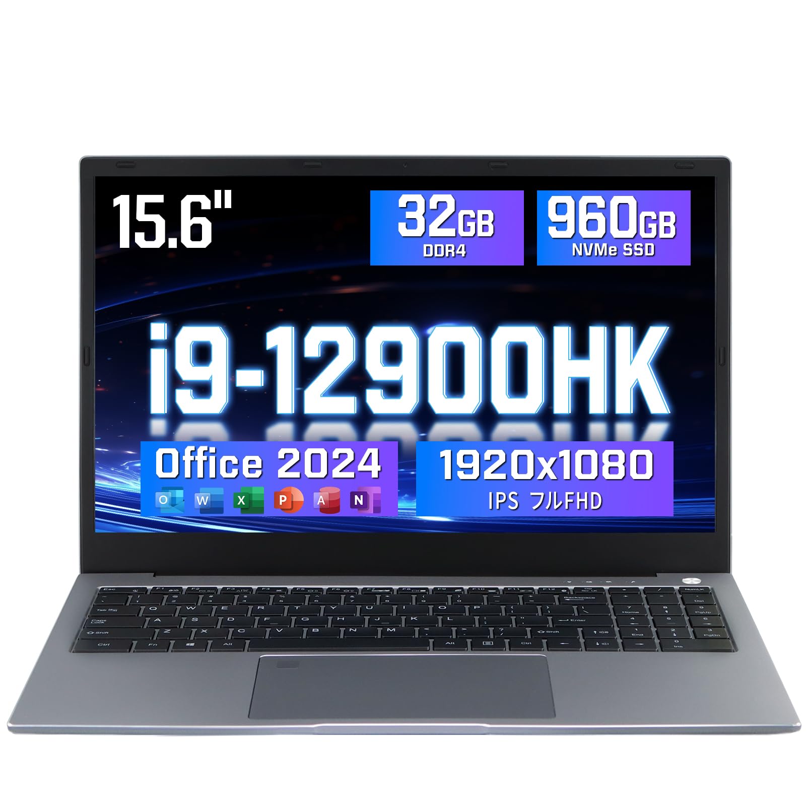 【Office 2024搭載・第12世代 Core i9-12900HK】ゲーミングノートパソコン 14コア20スレッド / 最大5.0GHz / 32GB DDR4 / 960GB NVMe SSD / 全金属ボディ / 指紋認証 / Webカメラ / Windows11 Pro / ゲーム・動画編集・ビジネス・在宅勤務に最適