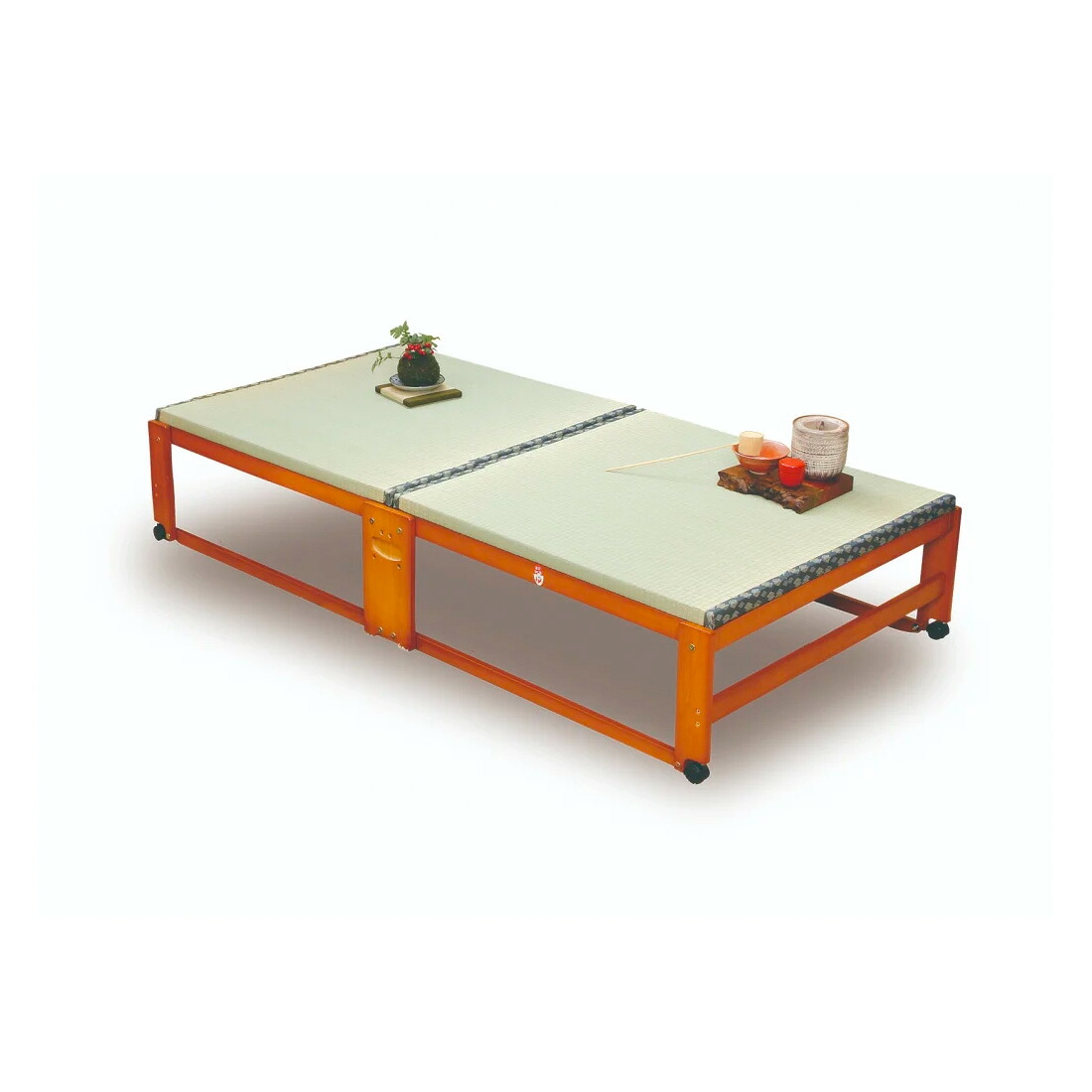 中居木工 折りたたみ 畳ベッド ハイタイプ ワイドシングル ヘッド無し ブラウン(NK-2788) / ナチュラル(NK-2790) 和風 日本製 サイズWS【送料無料(北海道・沖縄・離島除く)】【代引不可】|日本テレフォンショッピング