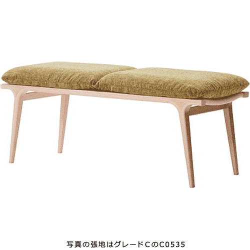 天童木工 T-3241WB-NT DAN ベンチ 張地グレードL ホワイトビーチ (ナチュラル) 【受注生産のため約１か月～】【代引対象外】