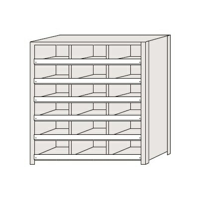 サカエ SAKAE / 区分棚　コボレ止め付タイプ　NCCM711-306【代金引換対象外】【配送時間指定不可】【サカエの大型商品は車上渡しです】個人宅配送不可 旧品番NCC-711306