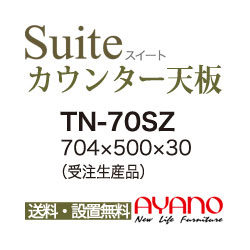 【関東送料無料】綾野製作所 / ユニット式食器棚 CONNRCT コネクト LUXIA ラクシア CAMBIA I カンビア / シームレス1枚天板 奥深 / TN-70SZ【代引き不可】【納期6週間】