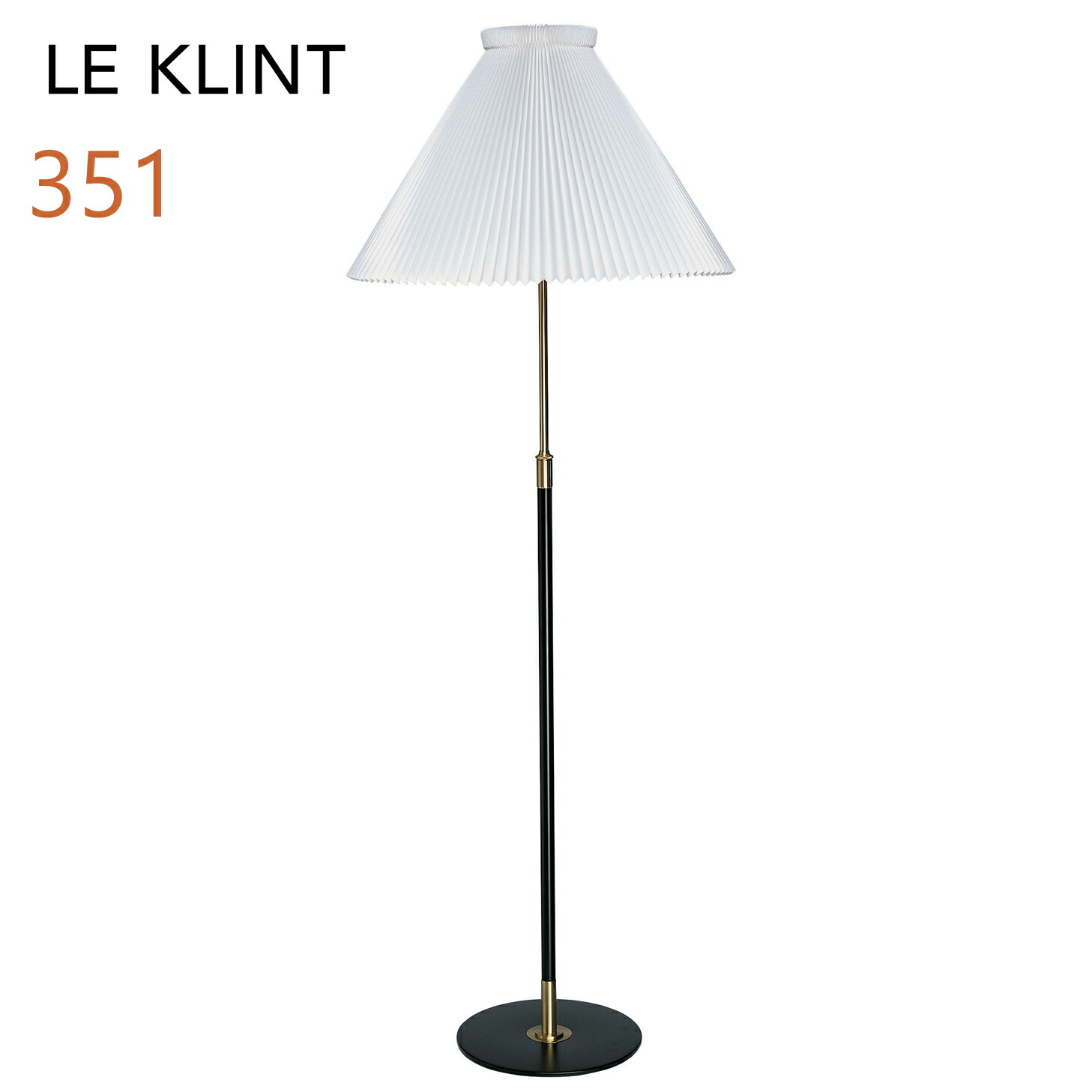 LE KLINT レ・クリント フロアランプ モデル351 KF351BK Φ55cm [当店三年保証対象製品] [国産LED電球付属]｜日本テレフォンショッピング 115,500円