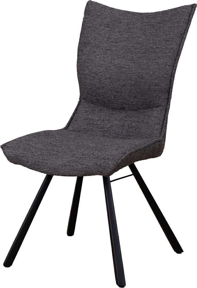 ポアレ2 サイドチェア 張地DGY&times;脚BK 480&times;620&times;910mm 固定チェア グラナダ2｜日本テレフォンショッピング
