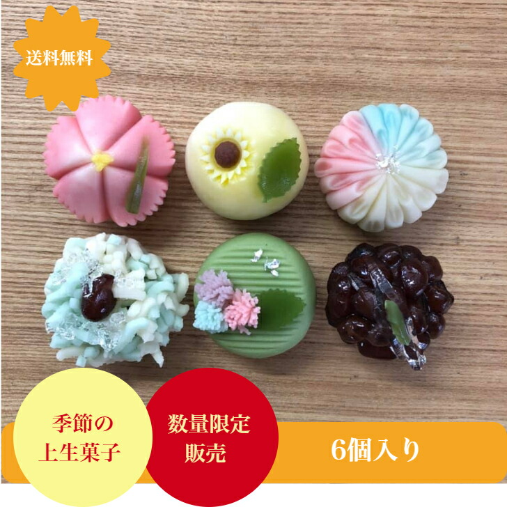 市場 7月の上生菓子 練りきり 生菓子 いちご こし餡 6個入 和菓子 上生菓子 スイートポテト