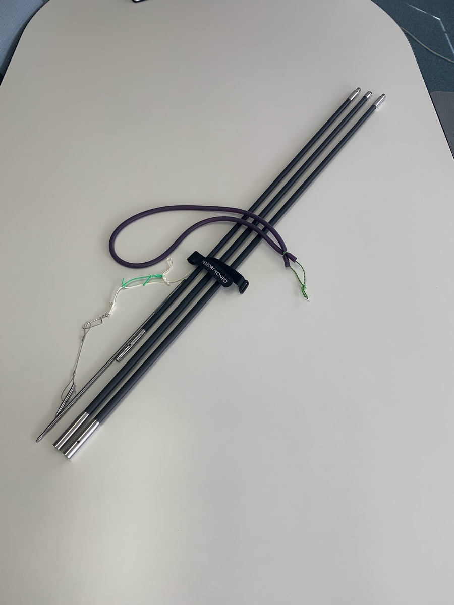 TEMORI HONPO 手銛本舗 新3Kブラックフルカーボンチョッキ銛 3P 375cm マイ手銛|手銛本舗ストア