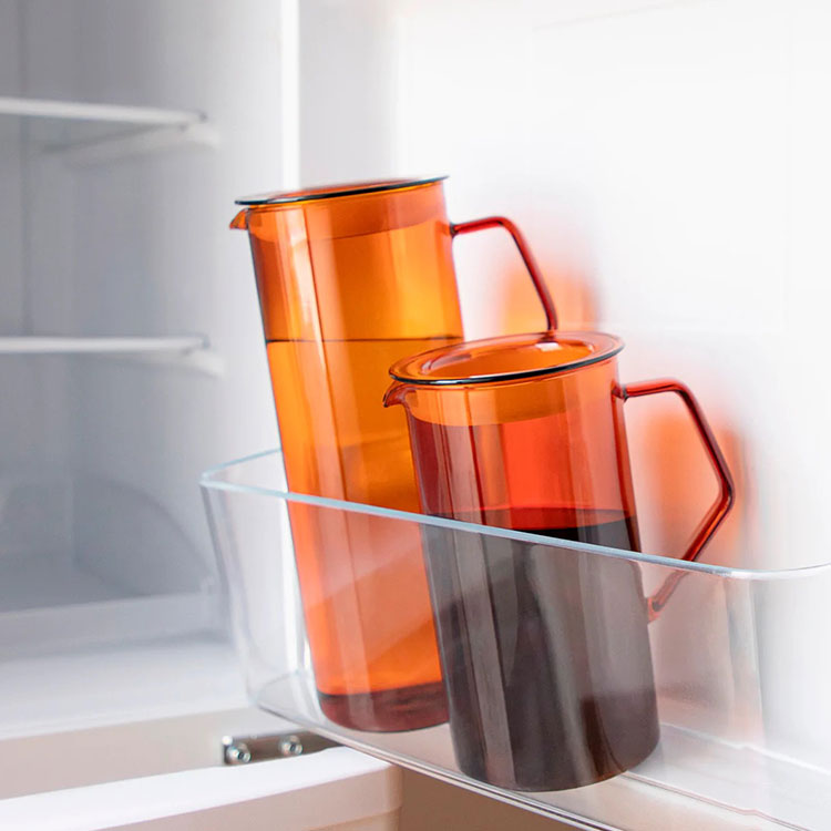 市場 Kinto コーヒー Cast ジャグ 750ml 水 電子レンジ 水差し ピッチャー Amber 水出し 食洗機 カラフェ 耐熱ガラス 熱湯 お茶
