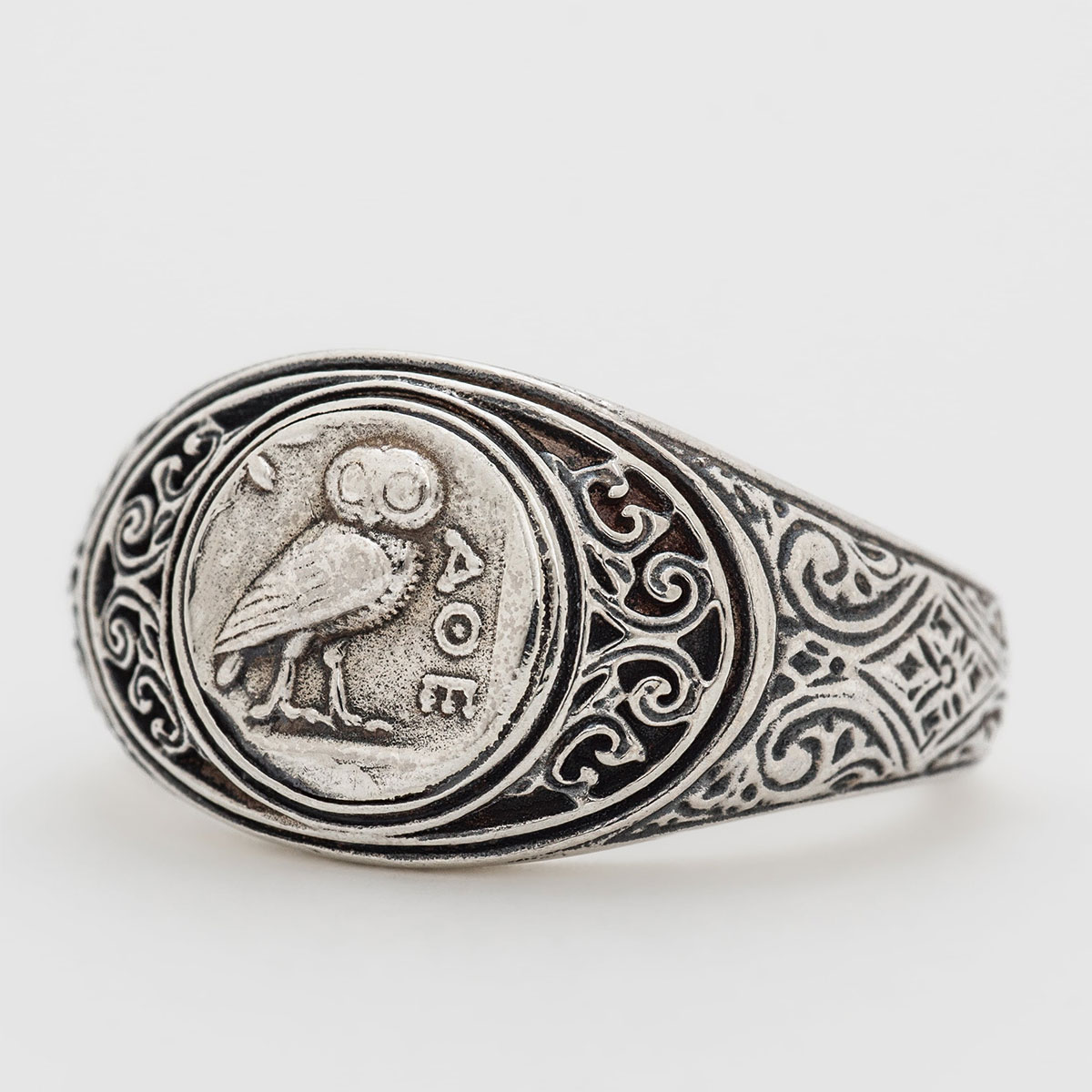お取り寄せ 貨物輸送無料 付属品 gerochristo ジェロクリスト Owl Symbol Ring GR064 返品取り替えっこ不可