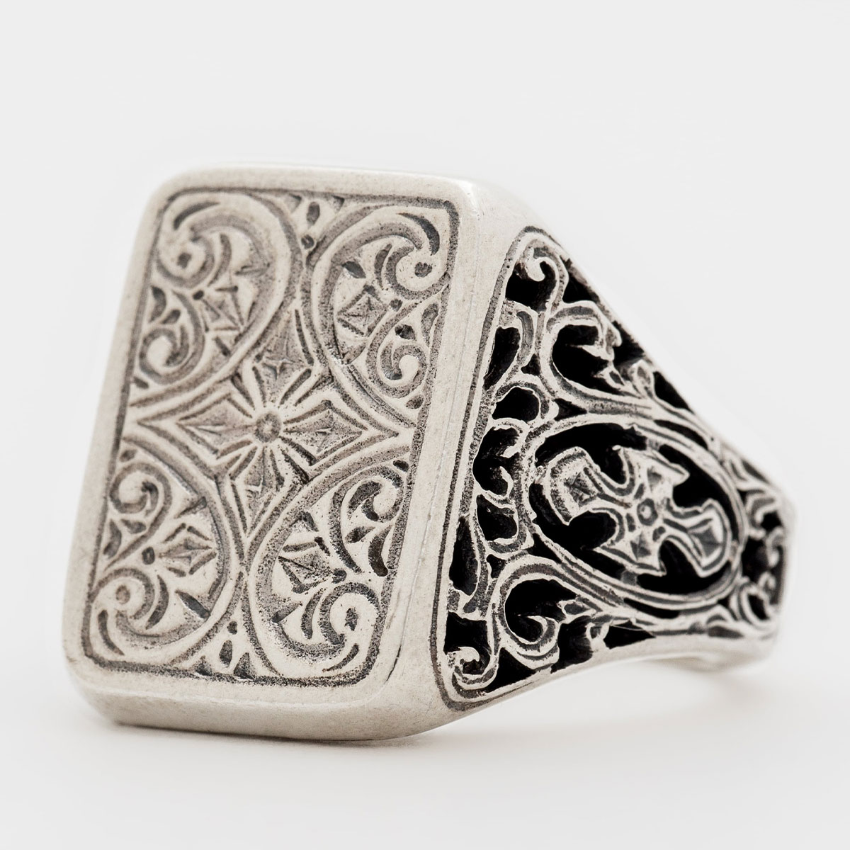 お取り寄せ 貨物輸送無料 付属品 gerochristo ジェロクリスト Classic Parallelogram Ring / GR010 返品取り替えっこ不可