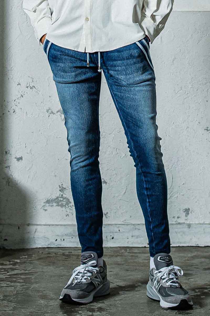 送料無料 ボトムス RESOUND CLOTHING リサウンドクロージング EX dinm jersey EDGE PT / ダークインディゴ 返品交換不可
