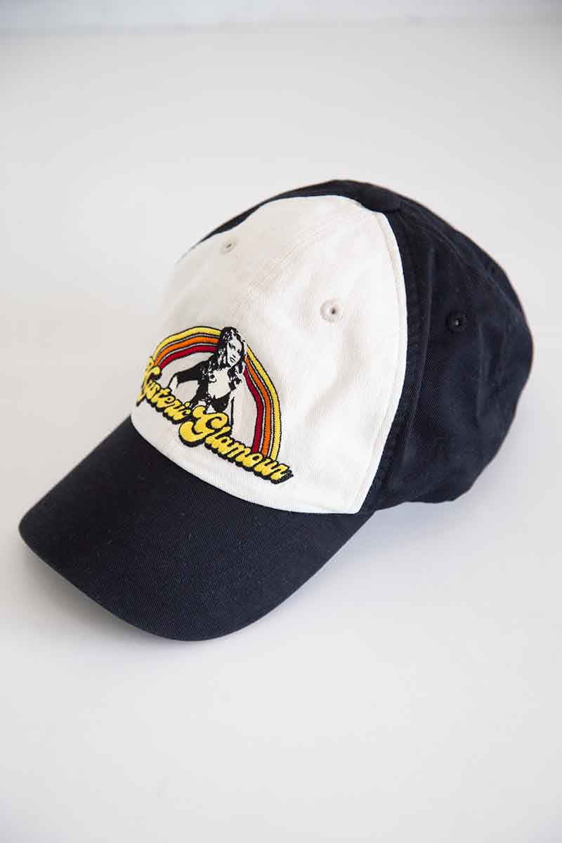 返品取り替えっこ不可 鳥打ち帽 HYSTERIC GLAMOUR ヒステリックグラマー HG RAINBOW刺しゅう 旗がしら / 黒いこと