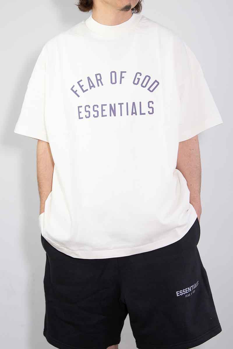 貨物輸送無料 トップス FEAR OF GOD FOG ESSENTIALS フィアオブゴッド エッセンシャルズ 24FW HEAVY WEIGHT SS TEE / 貝殼 返品取り替えっこ不可