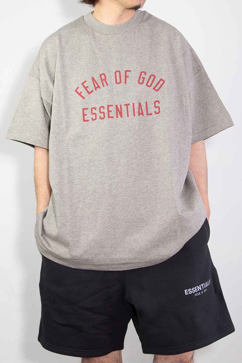 貨物輸送無料 トップス FEAR OF GOD FOG ESSENTIALS フィアオブゴッド エッセンシャルズ 24FW HEAVY WEIGHT SS TEE / ダークヘザーグレー 返品取り替えっこ不可