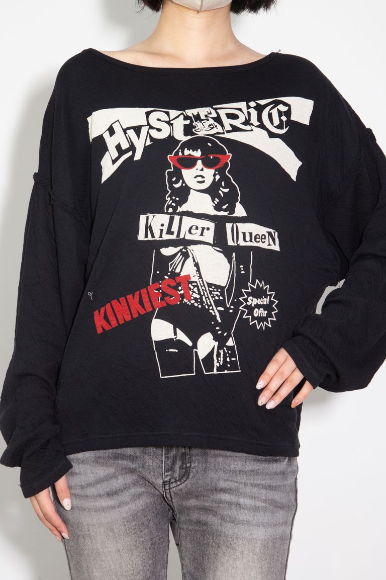 送料無料 トップス HYSTERIC GLAMOUR ヒステリックグラマー SPECIAL OFFER プルオーバー / ブラック 返品交換不可