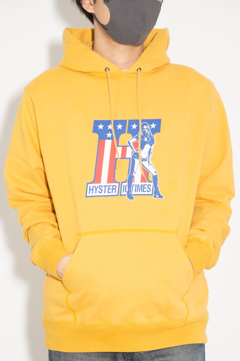 貨物輸送無料 トップス HYSTERIC GLAMOUR ヒステリックグラマー H TIMES パーカー / 黄色