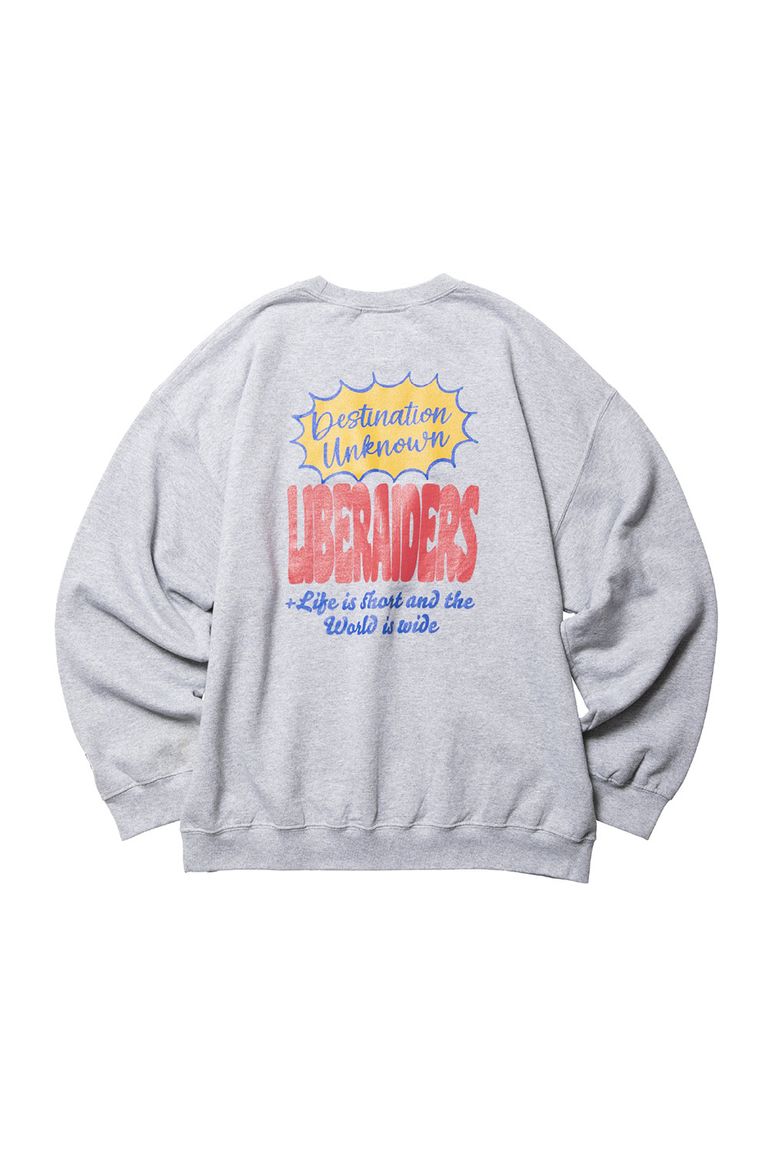 トップス liberaiders リベレイダース DIALOGUE BALLOON CREWNECK / グレー
