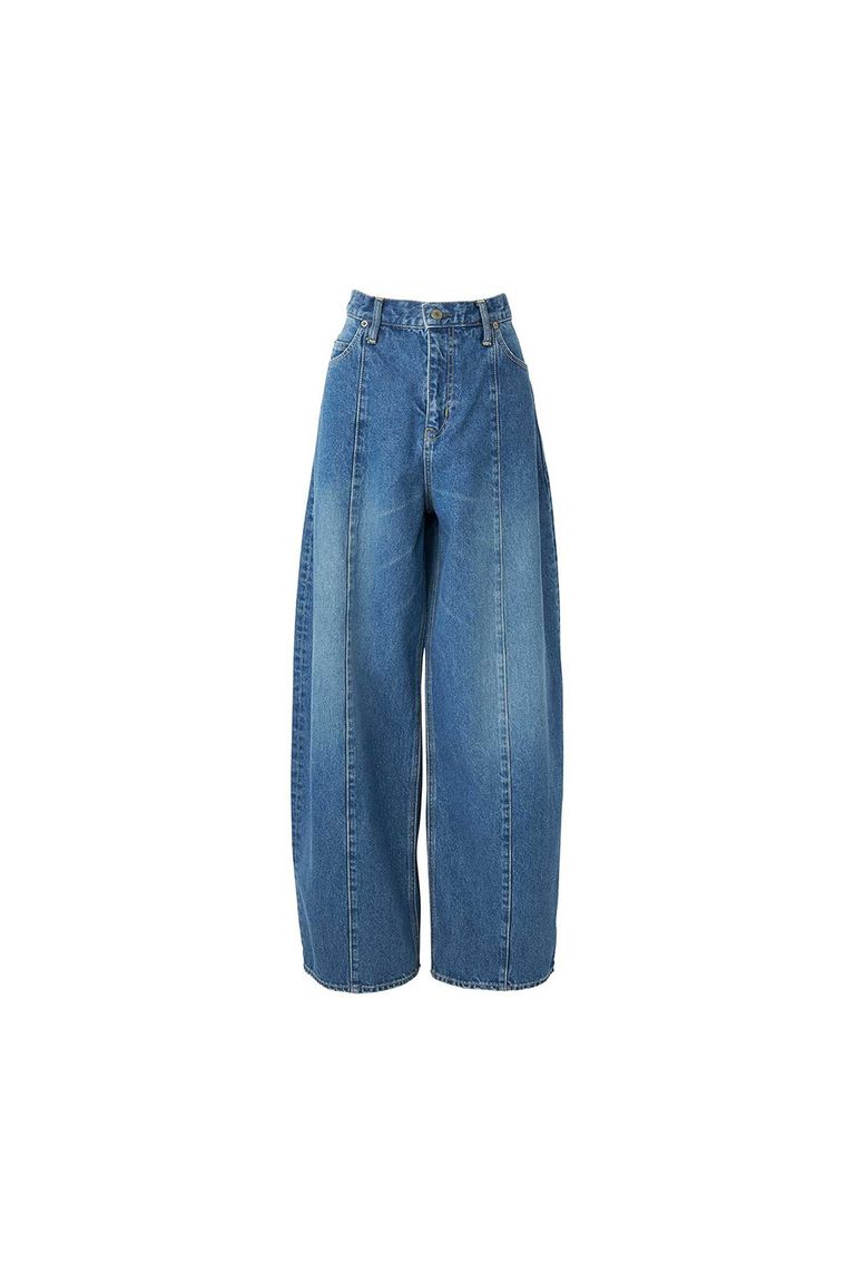 貨物輸送無料 ボトムス HYSTERIC GLAMOUR ヒステリックグラマー カーブデニムパンツ / ライトインディゴ