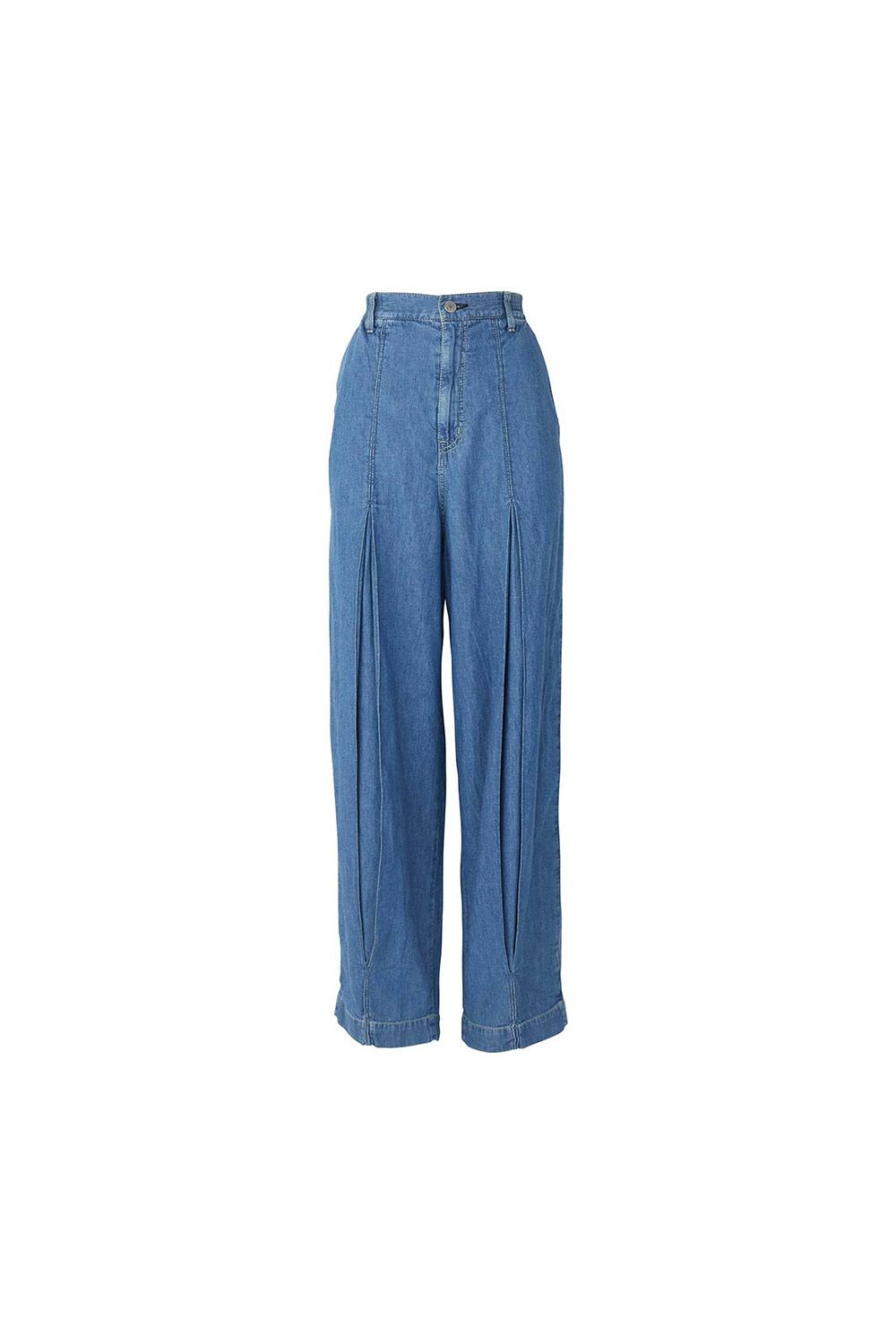 貨物輸送無料 ボトムス HYSTERIC GLAMOUR ヒステリックグラマー 綿麻デニムタックパンツ / ライトインディゴ