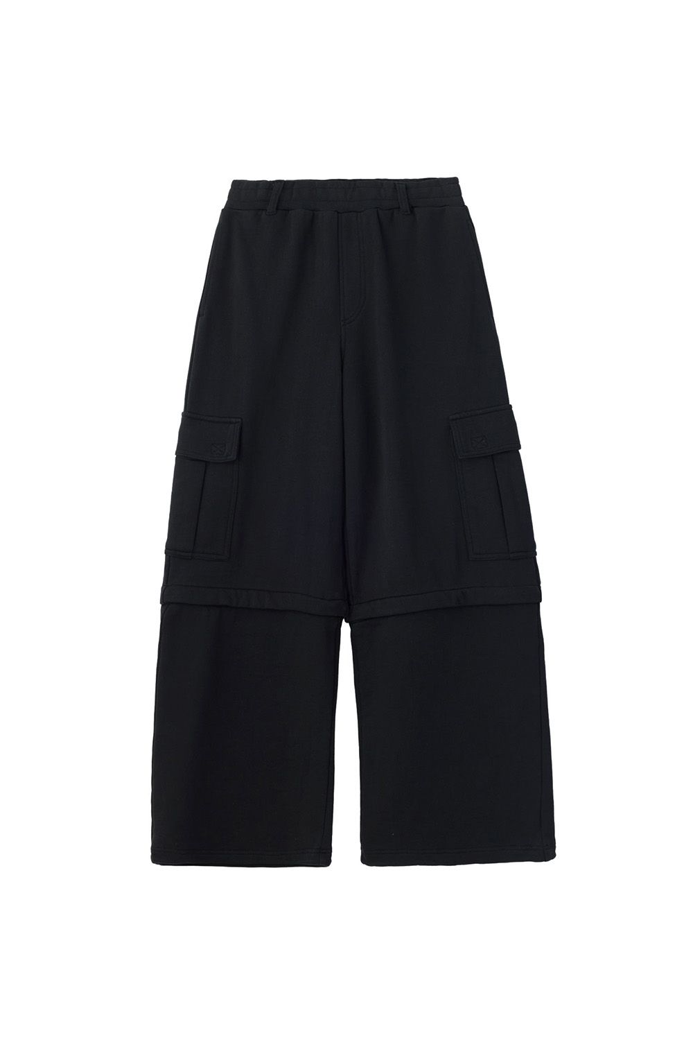 【正規店より即日発送、送料無料】 ボトムス X-girl エックスガール EMBLEM POCKET 2WAY BUGGY SWEATPANTS / ブラック｜Valuation share