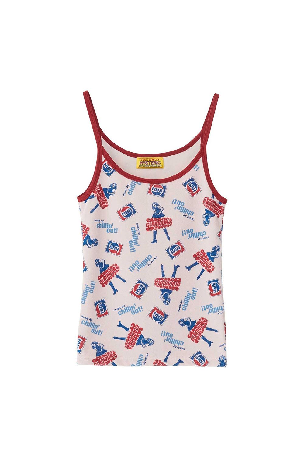 【正規店より即日発送、送料無料】 トップス HYSTERIC GLAMOUR ヒステリックグラマー【セットアップ販売】CHILLIN’OUT! 柄 キャミソール・ショーツ / ピンク 返品交換不可|Valuation share