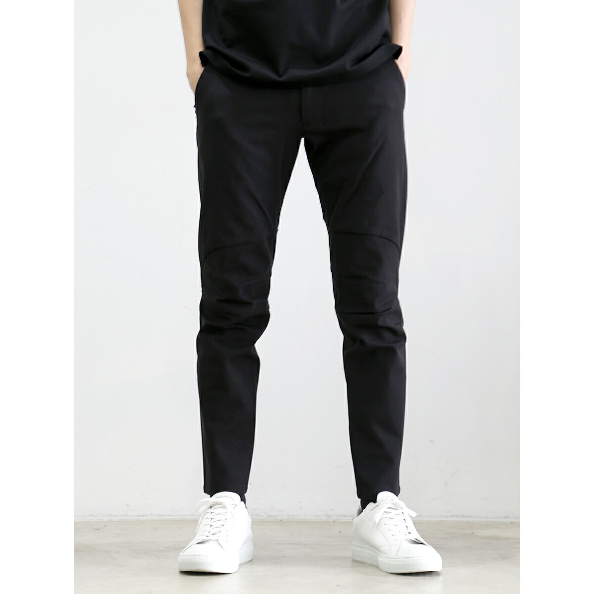 セール商品 30%OFF 送料無料 ボトムス ATTACHMENT アタッチメント CO/RY STRECH TWILL BIKER EASY PANTS / ブラック 返品交換不可