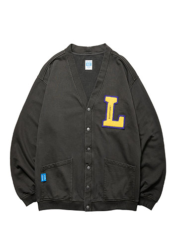 大売り出し商いもの30%OFF 貨物輸送無料トップス liberaiders リベレイダース GARMENT DYED SWEAT CARDIGAN / 濃灰色