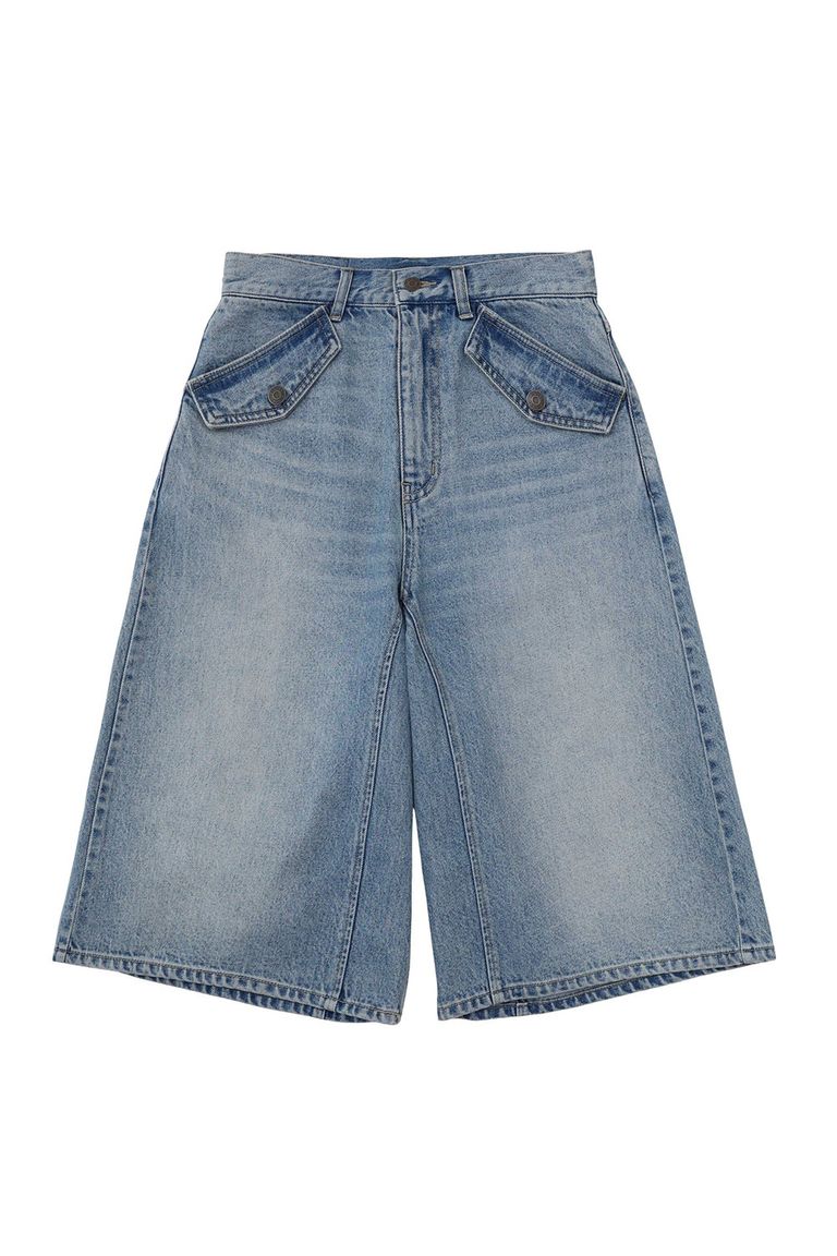 送料無料トップス X-girl エックスガール FLAP POCKET SHORTS / ライトインディゴ