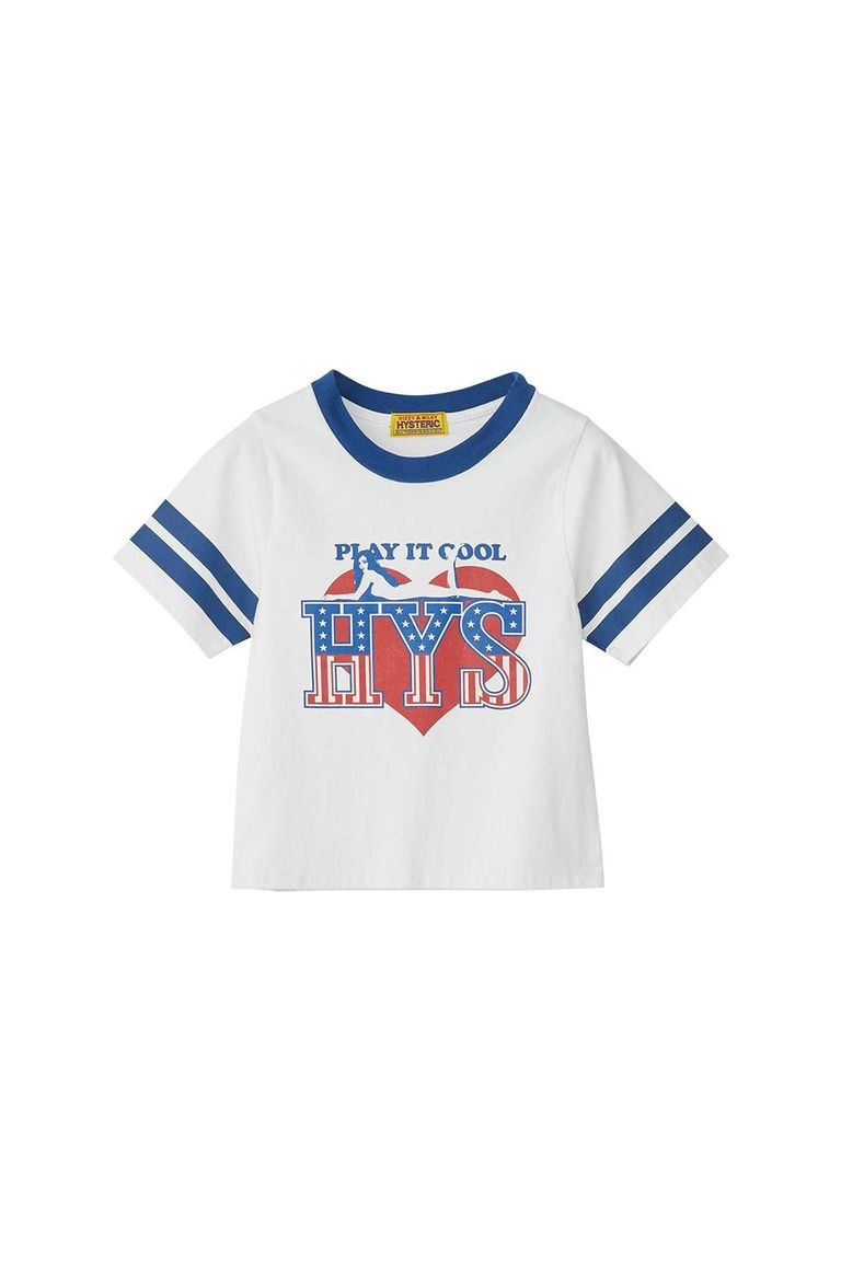 送料無料 トップス HYSTERIC GLAMOUR ヒステリックグラマー PLAY IT COOL Tシャツ / ホワイト 返品交換不可