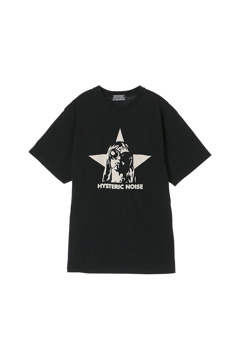送料無料 トップス HYSTERIC GLAMOUR ヒステリックグラマーHYSTERIC NOISE Tシャツ / ブラック 返品交換不可