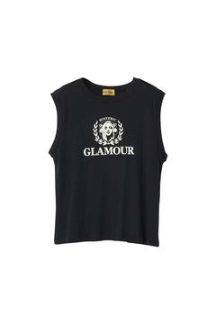 送料無料 トップス HYSTERIC GLAMOUR ヒステリックグラマー HG MUSIC ACADEMY ノースリーブ / ブラック 返品交換不可