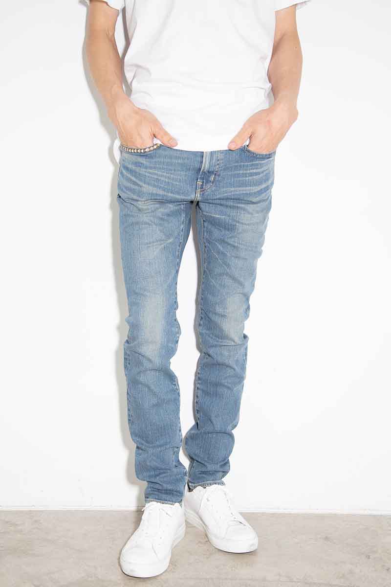 送料無料 ボトムス HYSTERIC GLAMOUR ヒステリックグラマー HYS SP加工 スリムデニムパンツ / ライトインディゴ｜Valuation share 26,180円