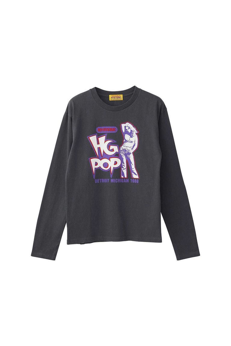 送料無料 トップス HYSTERIC GLAMOUR HG POP Tシャツ / ブラック 返品交換不可