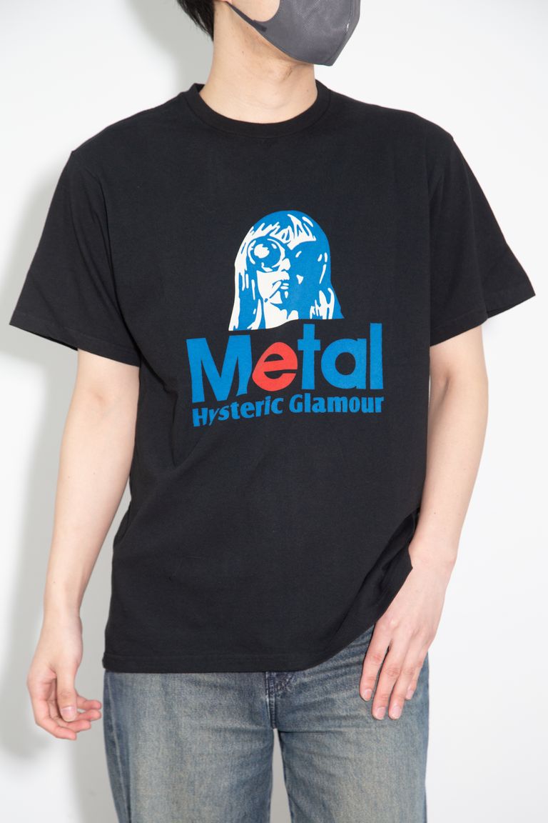 送料無料 トップス HYSTERIC GLAMOUR ヒステリックグラマー METAL Tシャツ / ブラック 返品交換不可｜Valuation share