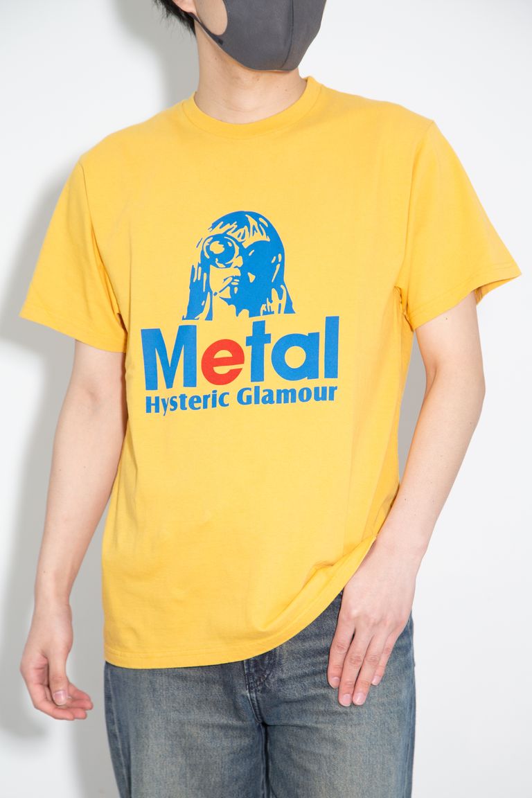送料無料 トップス HYSTERIC GLAMOUR ヒステリックグラマー METAL Tシャツ / イエロー 返品交換不可
