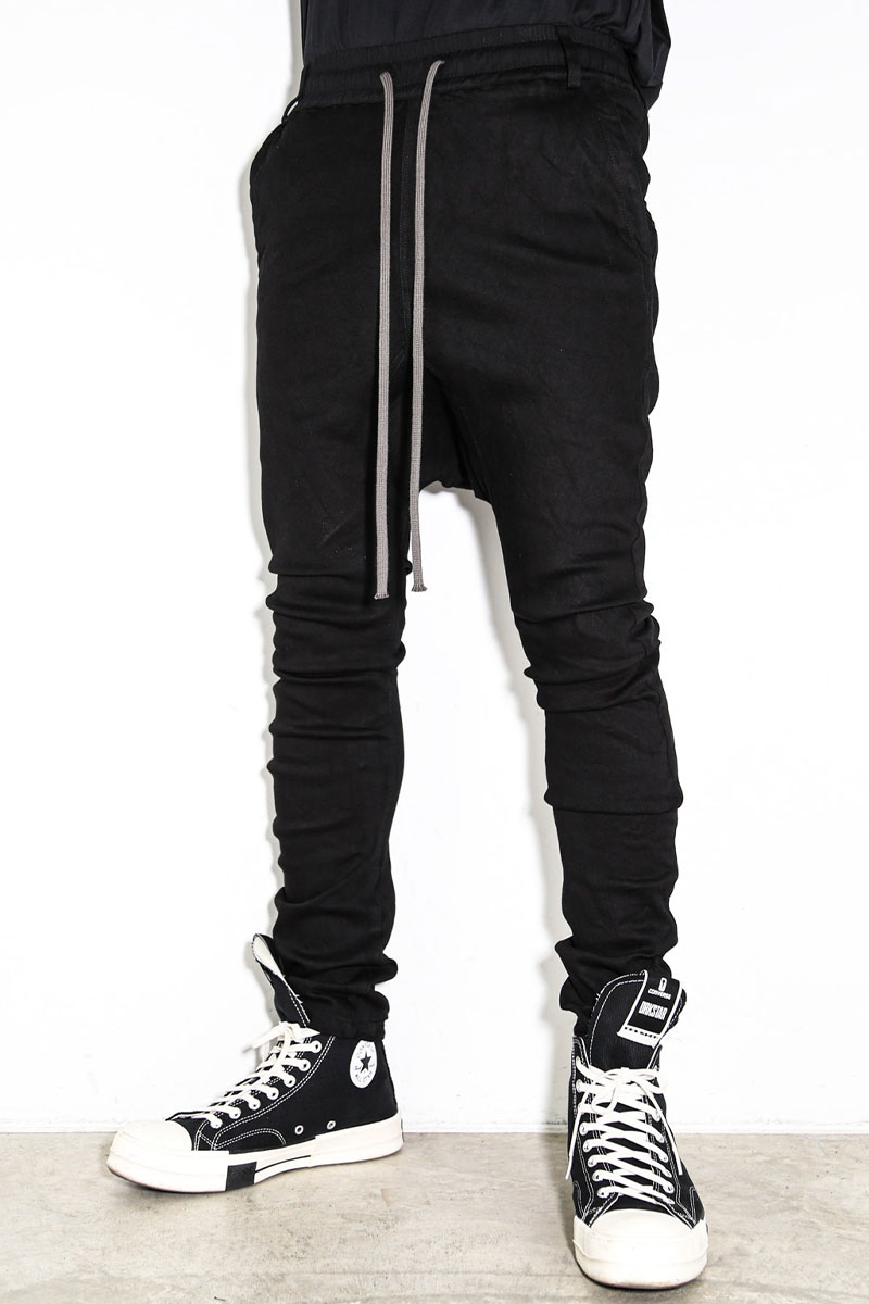 貨物輸送無料 ボトムス A.F ARTEFACT エーエフ アーティファクト STRETCH DENIM SAROUEL SKINY / 黒いこと