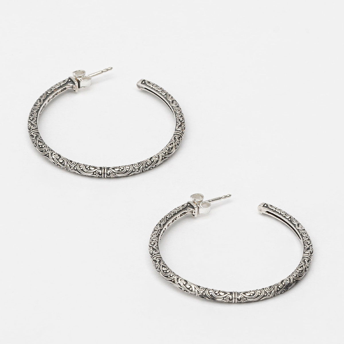 お取り寄せ 送料無料 ピアス(両耳用 2個) gerochristo ジェロクリスト Eden’s Garden Medium Hoop Earrings / GA011 返品交換不可