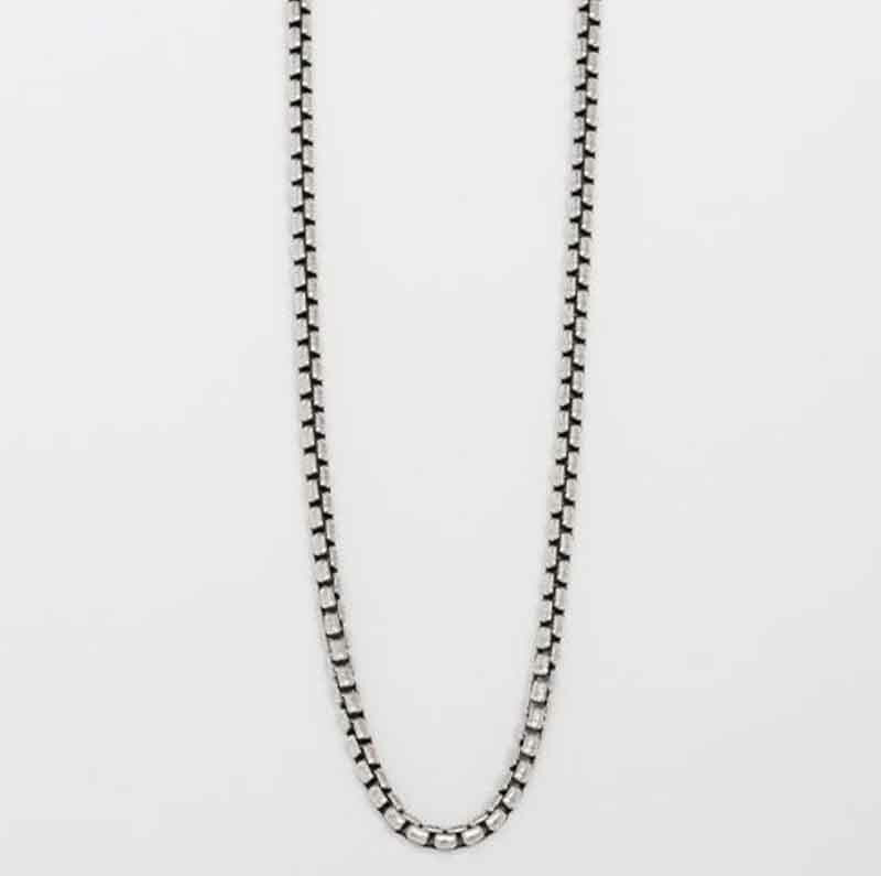 お取り寄せ 貨物輸送無料 佩び物 gerochristo ジェロクリスト Box Chain Necklace 50.0糎 / GN008 返品取り替えっこ不可